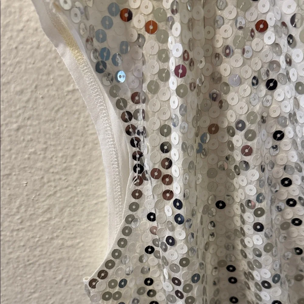 Michael Kors Silver Sequin Blouse